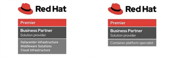 Logos: Red Hat Premier Business Partner