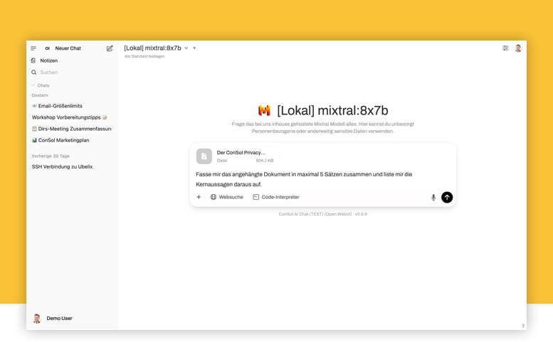 Screenshot: KI-Chat