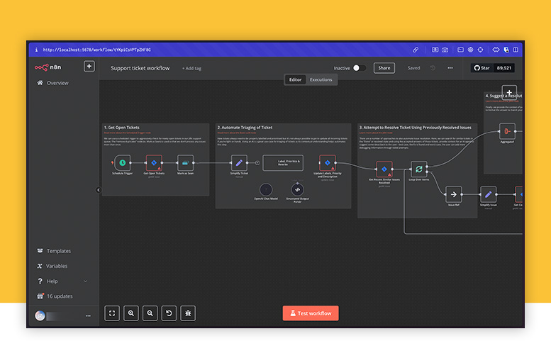 Screenshot: Workflow Agent